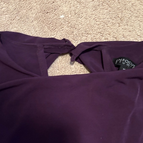 Enfocus Studio Asymmetrical Dress in Purple and Black - Picture 4 of 7